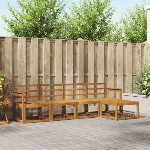 Комплект дивани за открито 5 pcs Естествен