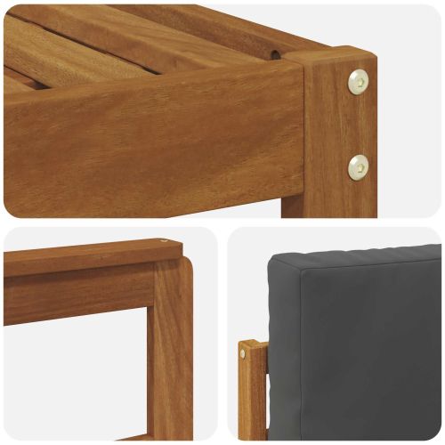 Комплект дивани за открито 5 pcs Натурален и Антрацит