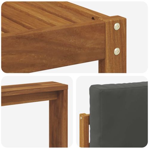 Комплект дивани за открито 6 pcs Натурален и Антрацит