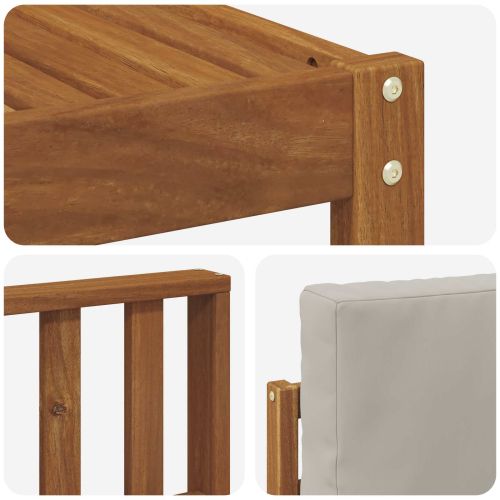 Комплект дивани за открито 5 pcs Естествено и светло сиво