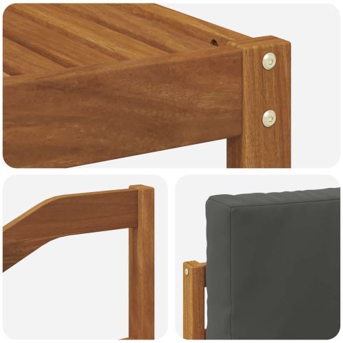 Комплект дивани за открито 5 pcs Натурален и Антрацит