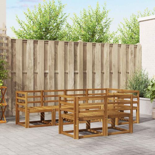 Комплект дивани за открито 7 pcs Естествен