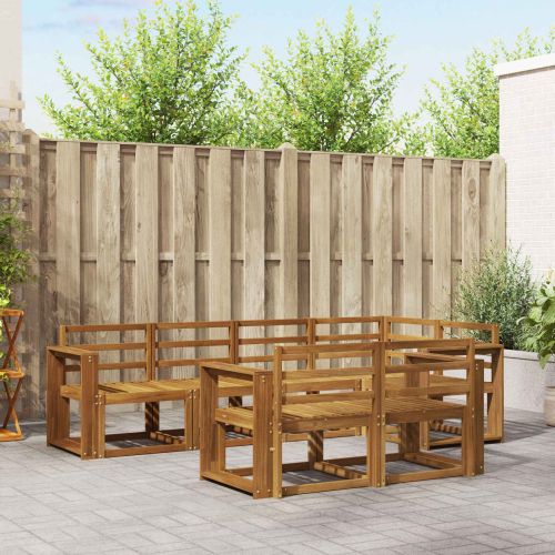 Комплект дивани за открито 7 pcs Естествен