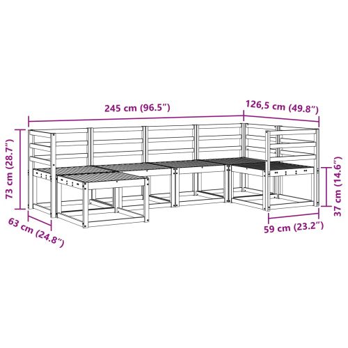 Комплект дивани 6 pcs Естествен