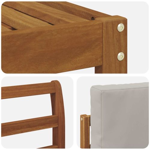 Комплект дивани за открито 6 pcs Естествено и светло сиво