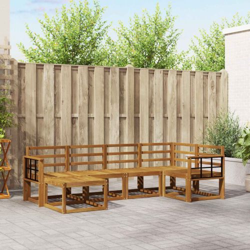 Комплект дивани за открито 6 pcs Естествен