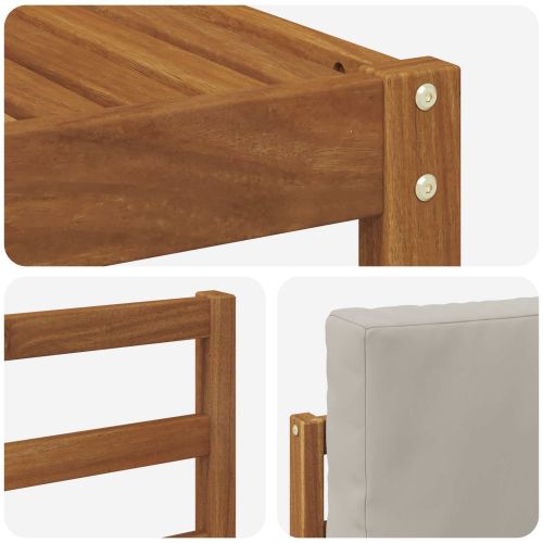 Комплект дивани за открито 7 pcs Естествено и светло сиво