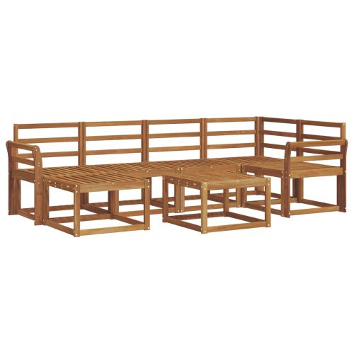 Комплект дивани за открито 7 pcs Естествен