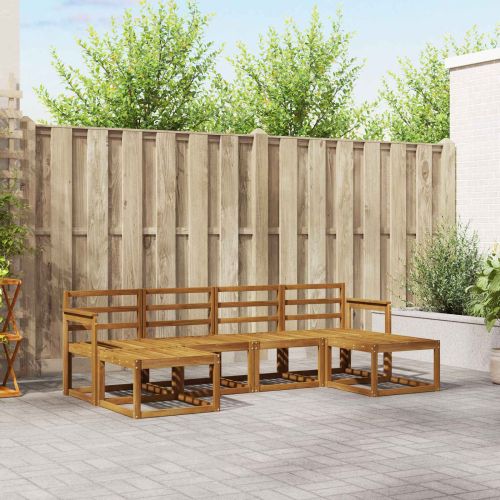 Комплект дивани за открито 6 pcs Естествен