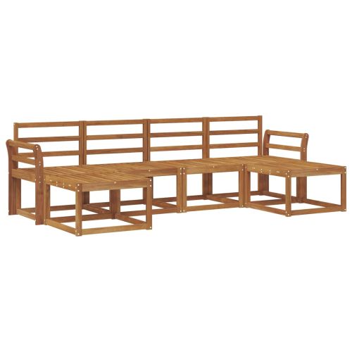 Комплект дивани за открито 6 pcs Естествен Инженерно дърво