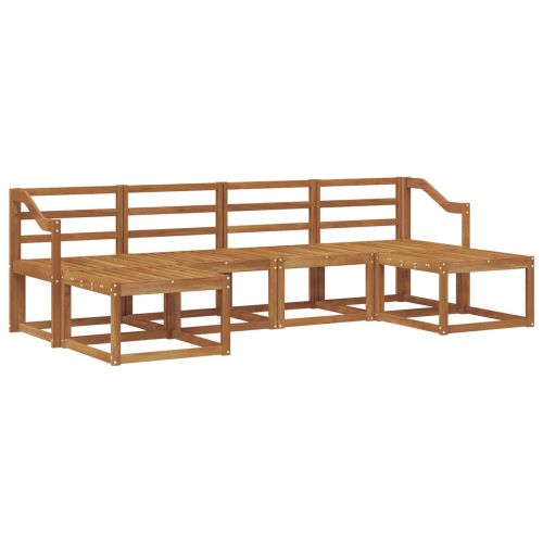 Комплект дивани за открито 6 pcs Естествен Инженерно дърво