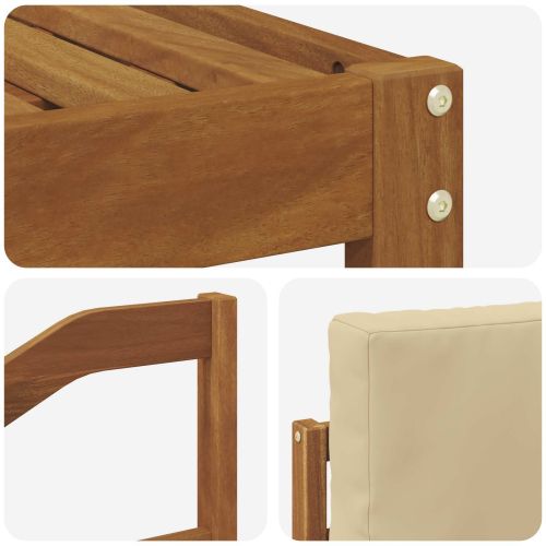 Комплект дивани за открито 6 pcs Натурален и Бежов