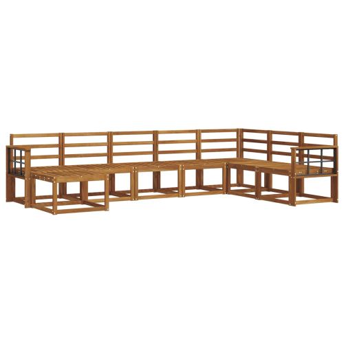 Комплект дивани за открито 8 pcs Естествен