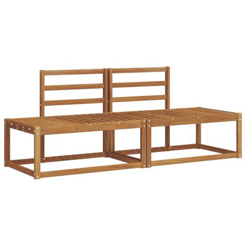 Комплект дивани за открито 2 pcs Естествен 182,5 x 63 x 73 см