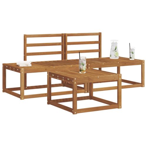 Комплект дивани за открито 3 pcs Естествен