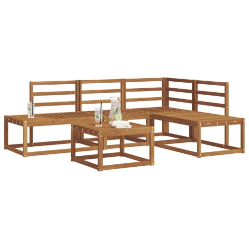 Комплект дивани за открито 5 Брой Естествен