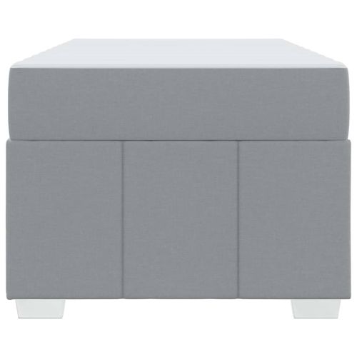 Рамка за легло с матрак Светлосиво 100 x 200 cm текстил