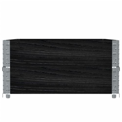 Палетни страници черно 2 бр 120x80 см борова дървесина масив