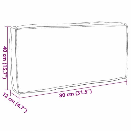Възглавница Мотив с листа 80 x 40 x 12 cm Оксфордска тъкан