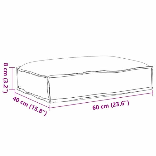 Възглавница Антрацит 60 x 40 x 8 см Оксфордска тъкан