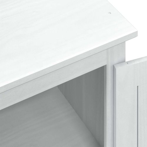 Шкафове с чекмедже Бяло 55 x 50 x 170 см Солидно борово дърво