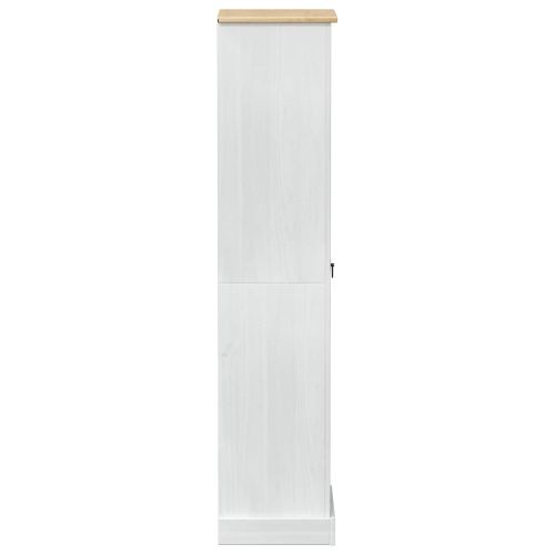 Шкафове с чекмедже Бяло 55 x 38 x 170 см Солидно борово дърво
