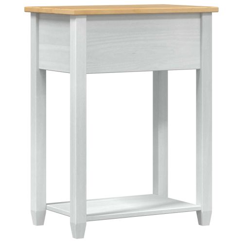 Конзолна масичка Бяло 55 x 35 x 73 см Солидно борово дърво