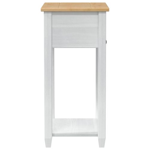 Конзолна масичка Бяло 55 x 35 x 73 см Солидно борово дърво