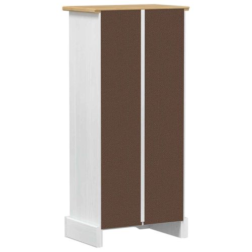 Библиотека Бяло 46 x 29 x 100 см Солидно борово дърво