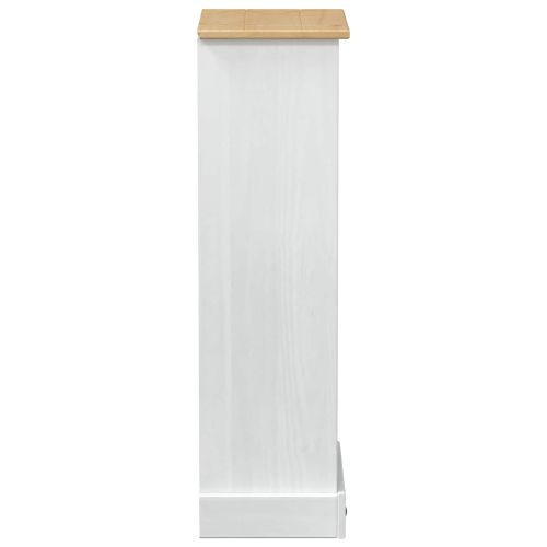 Библиотека Бяло 46 x 29 x 100 см Солидно борово дърво