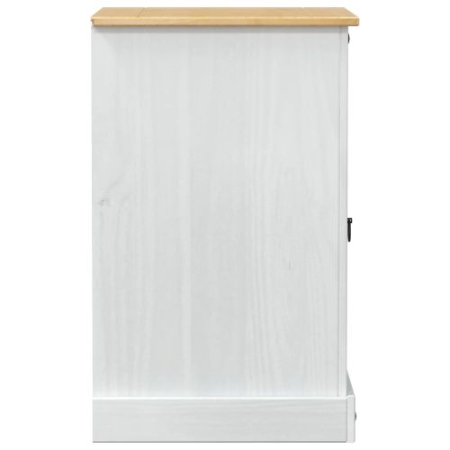 HiFi шкаф Бяло 60 x 50 x 82 см Солидно борово дърво