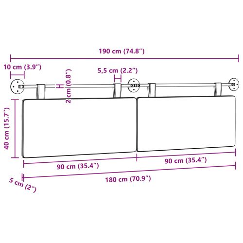 Висяща табла Едноцветен Синьо 190 x 55 x 5 см Кордюрова тъкан