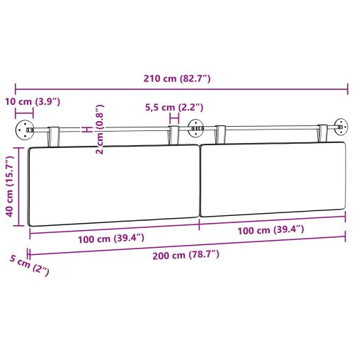 Висяща табла Джунглово зелено 210 x 55 x 5 см Кордюрова тъкан