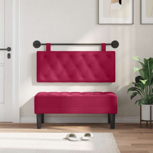 Висяща табла Виненочервен 110 x 55 x 7 см Кадифе