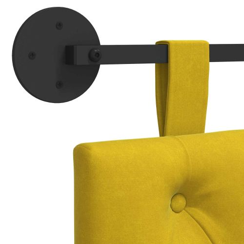 Висяща табла Монтиране на стена Жълто 130 x 55 x 7 см Кадифе