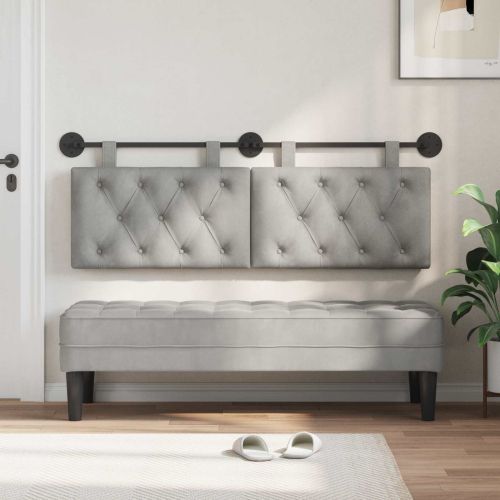 Висяща табла Светлосиво 150 x 55 x 7 см Кадифе