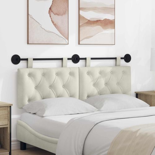 Висяща табла Монтиране на стена Крем 150 x 55 x 7 см Кадифе