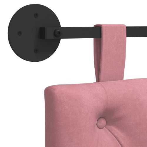 Висяща табла Монтиране на стена Розово 210 x 55 x 7 см Кадифе