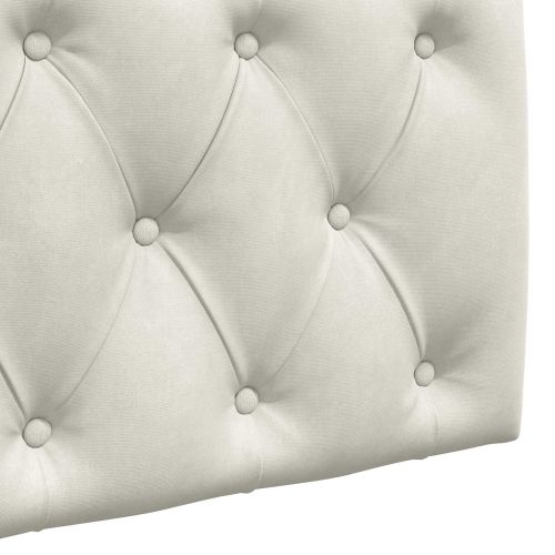 Висяща табла Монтиране на стена Крем 210 x 55 x 7 см Кадифе