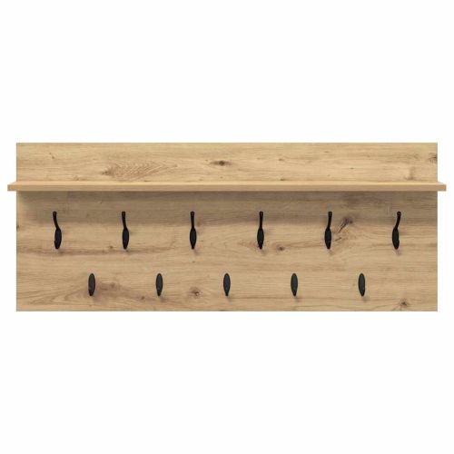 Стенен закачалка за палта Дъб 100 x 40 x 12 см Инженерно дърво