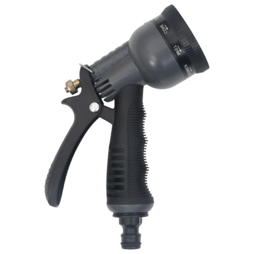 Градински маркуч с дюза сребрист 0,6" 7,5 м неръждаема стомана