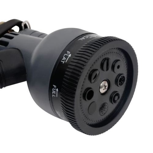 Градински маркуч с дюза сребрист 0,6" 7,5 м неръждаема стомана