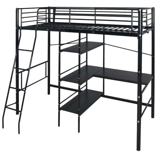 Легло с матрак Черно 200 x 90 см Метал