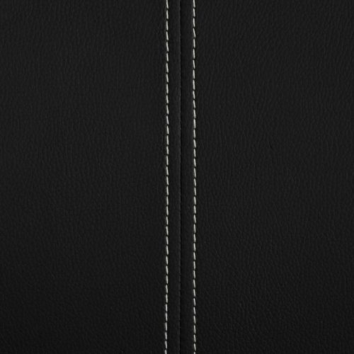 Конзолни трапезни столове, 6 бр, черни, изкуствена кожа