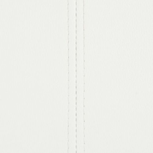 Конзолни трапезни столове, 6 бр, бели, изкуствена кожа