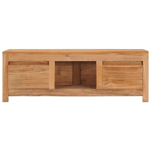 ТВ шкаф 100x30x35 см тиково дърво масив