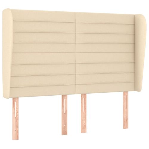 Боксспринг легло с матрак, кремава, 140x200 см, плат