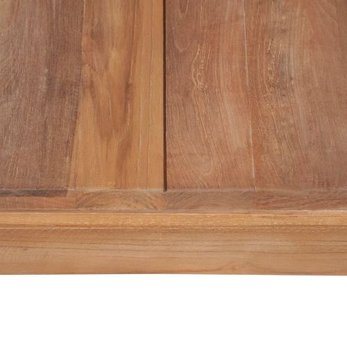 Маса за кафе тиково дърво масив с натурален финиш 60x60x40 cм