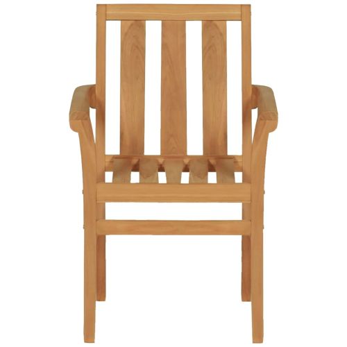 Градински трапезен комплект, 5 части, тиково дърво масив