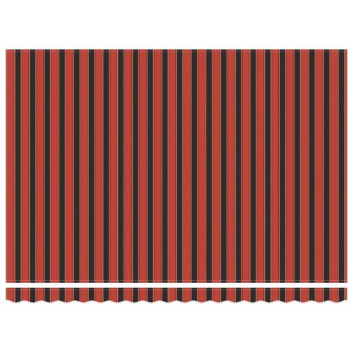 Прибираща се тента оранжево и кафяво 4,5x3 м плат и алуминий